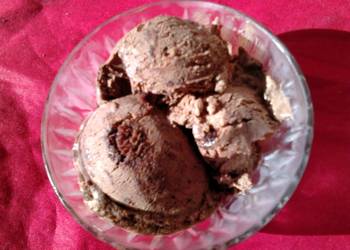 How to Recipe Yummy Ladybirds Delicious Home Made Choc Brownie and Fudge Sauce Choc Ice Cream 