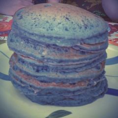 A picture of Blueberry Cream Cheese Pancakes.