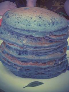 A picture of Blueberry Cream Cheese Pancakes.
