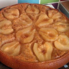 A picture of Vickys Pear and Apple Upside-Down Cake, Dairy, Egg & Soy-Free.