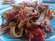 Una foto de carne de centolla