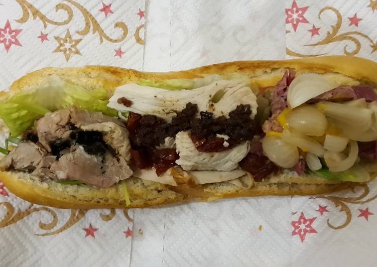 Recipe of Favorite 3 way Xmas leftovers sandwich