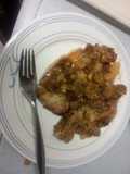Pork chops with apples and stuffing