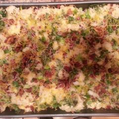 A picture of Fried Rice With Eggs and Bacon Casserole.