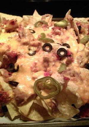 A picture of Chicken Nachos.