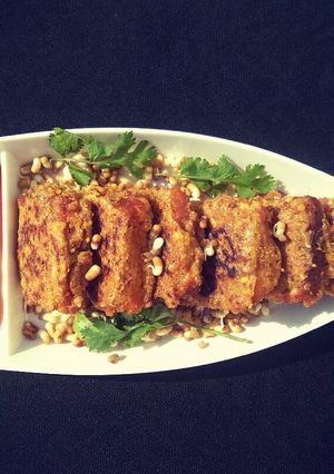 A picture of Oats sprouts toast.