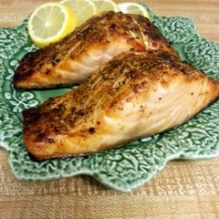 Herbed Broiled Salmon A picture of Herbed Broiled Salmon.