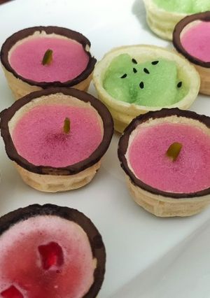 عکسی از دستور ژله با نان حلوا