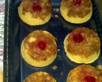 How To Making Recipe little pineapple upside down cakes Delicious