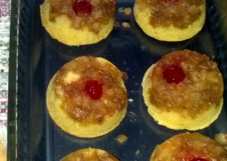 Easiest Way to Make Quick little pineapple upside down cakes