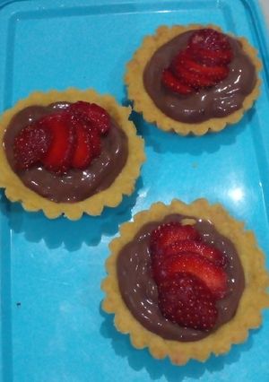 Foto resep Mini pie coklat strawberry