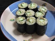 A picture of nori sushi rolls