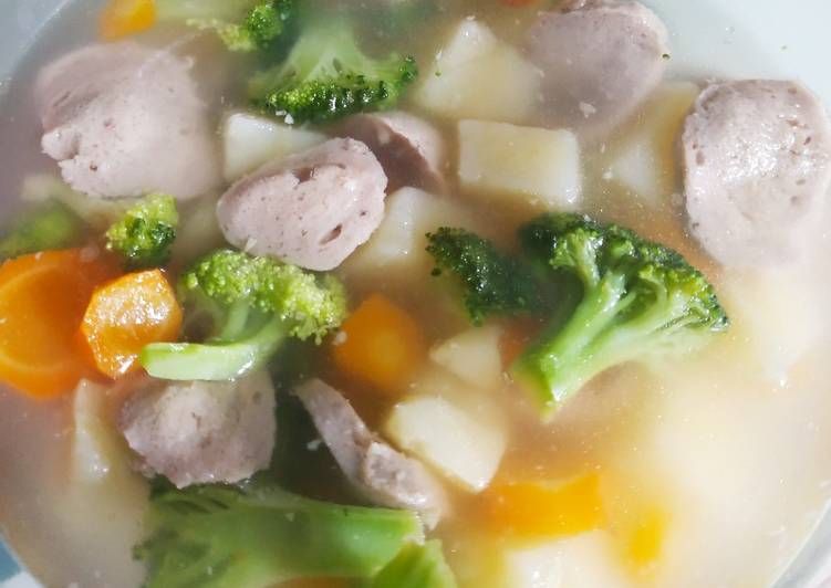 Bumbu mengolah Sop Brokoli Bakso Anak2 yang Enak