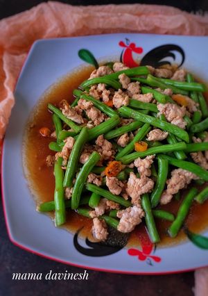 Foto resep Tumis buncis ayam saos tiram