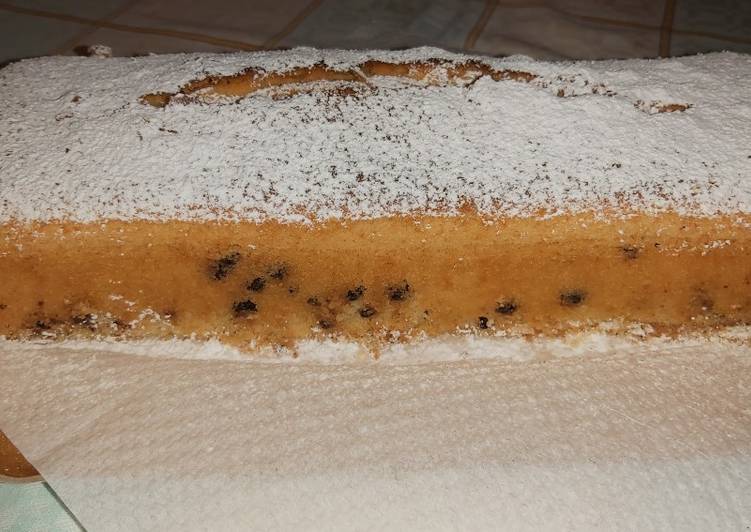 Plumcake alla panna e gocce di cioccolato senza glutine