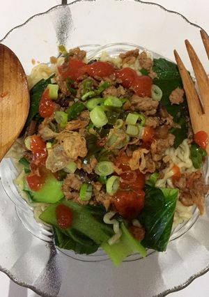 Foto resep Mie Ayam Jamur Simpel