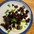 Roasted beetroot with tahini yoghurt