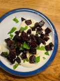 Roasted beetroot with tahini yoghurt