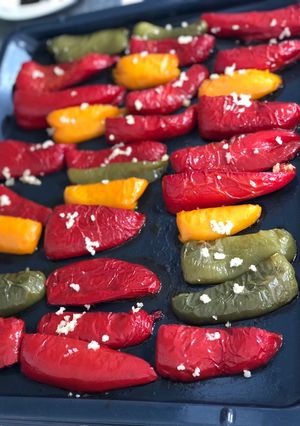 Une photo de Poivrons grillés au four