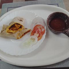 A picture of #ChooseToCook#My favourite recipe #Soya chaap frankie.