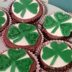 A picture of Vickys St Patricks Day Guinness Cupcakes, GF DF EF SF NF.