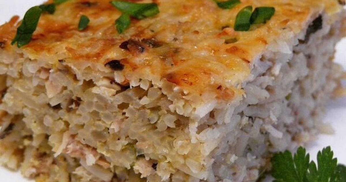 запеканка с рисом и курицей в духовке