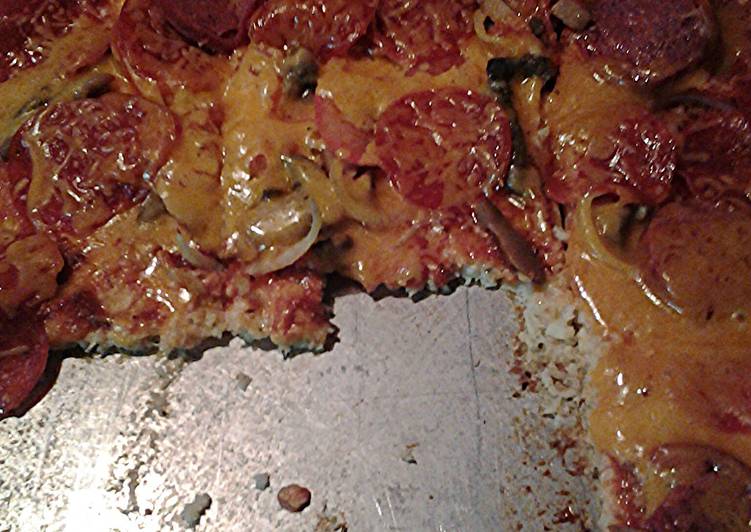 Easiest Way to Make Cauliflower crusted pizza low carb in 27 Minutes for Young Wife