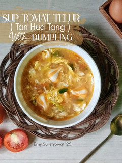 Foto resep Sup Tomat Telur (Tan Hua Tang) With Dumpling