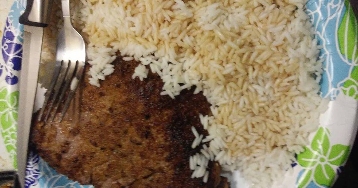 Breaded steak and rice Recipe by Nate Williams Cookpad