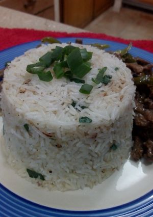 A picture of Garlic rice.
