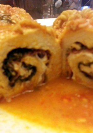A picture of Chicken Saltimbocca.