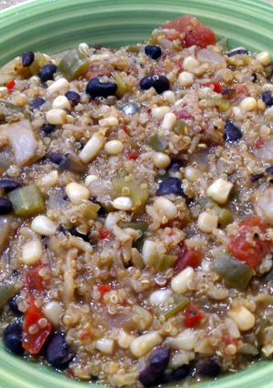 A picture of drunken jambalaya.