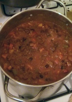 A picture of Venison chilli.