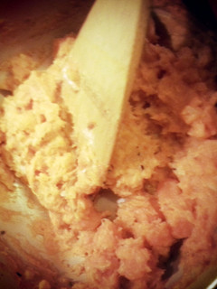 A picture of what a "mashing" sweet potatoes!.