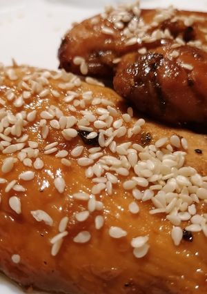 Une photo de Blanc de poulet sauce miel et balsamique