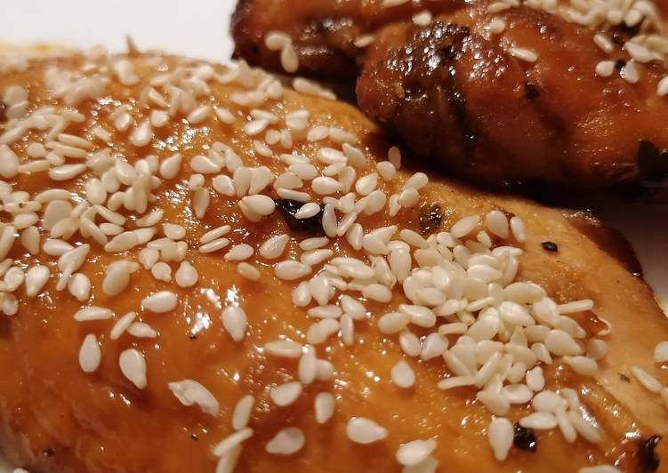 Blanc de poulet sauce miel et balsamique