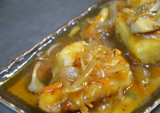 Sautéed Cod and Tofu with Chinese-Style Ankake Sauce