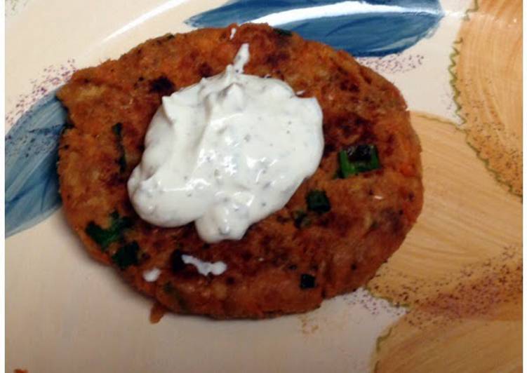 Nokey's Salmon Patties with Lemon Caper Sauce Nokey's Salmon Patties with Lemon Caper Sauce