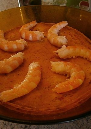 Una foto de Pastel de cangrejo y espárragos (microondas)
