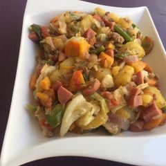 A picture of Irish potatoes porridge/ Casserole.