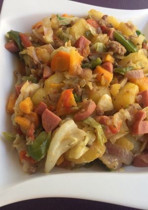 A picture of Irish potatoes porridge/ Casserole.