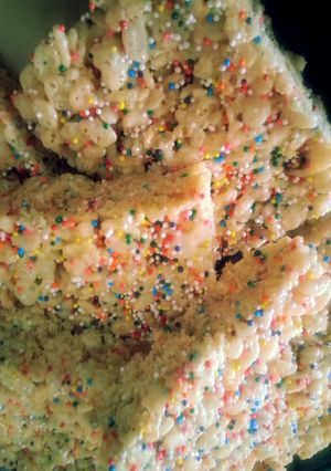 A picture of Let Them Eat Cake - Batter Rice Krispies Treats!.