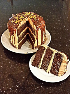 A picture of Chocolate Pumpkin Layer Cake.