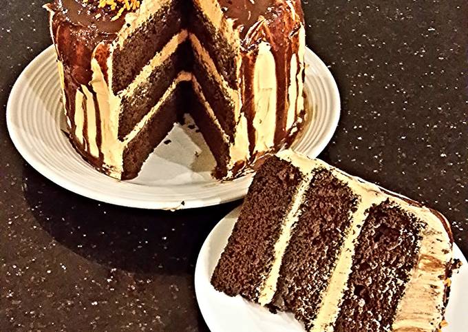 How to Make Homemade Chocolate Pumpkin Layer Cake