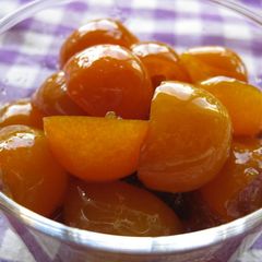 A picture of Kumquats Simmered In Rich Sugar Syrup.