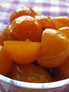 A picture of Kumquats Simmered In Rich Sugar Syrup.