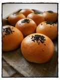 Black Sesame Anpan Flavoured with Brown Sugar (Bread Rolls Filled with Beans Paste)