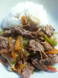 A picture of Japanese sukiyaki beef.