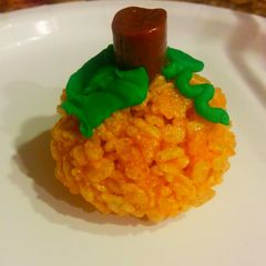 A picture of Pumpkin rice krispies.