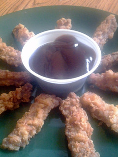 A picture of steak fingers.